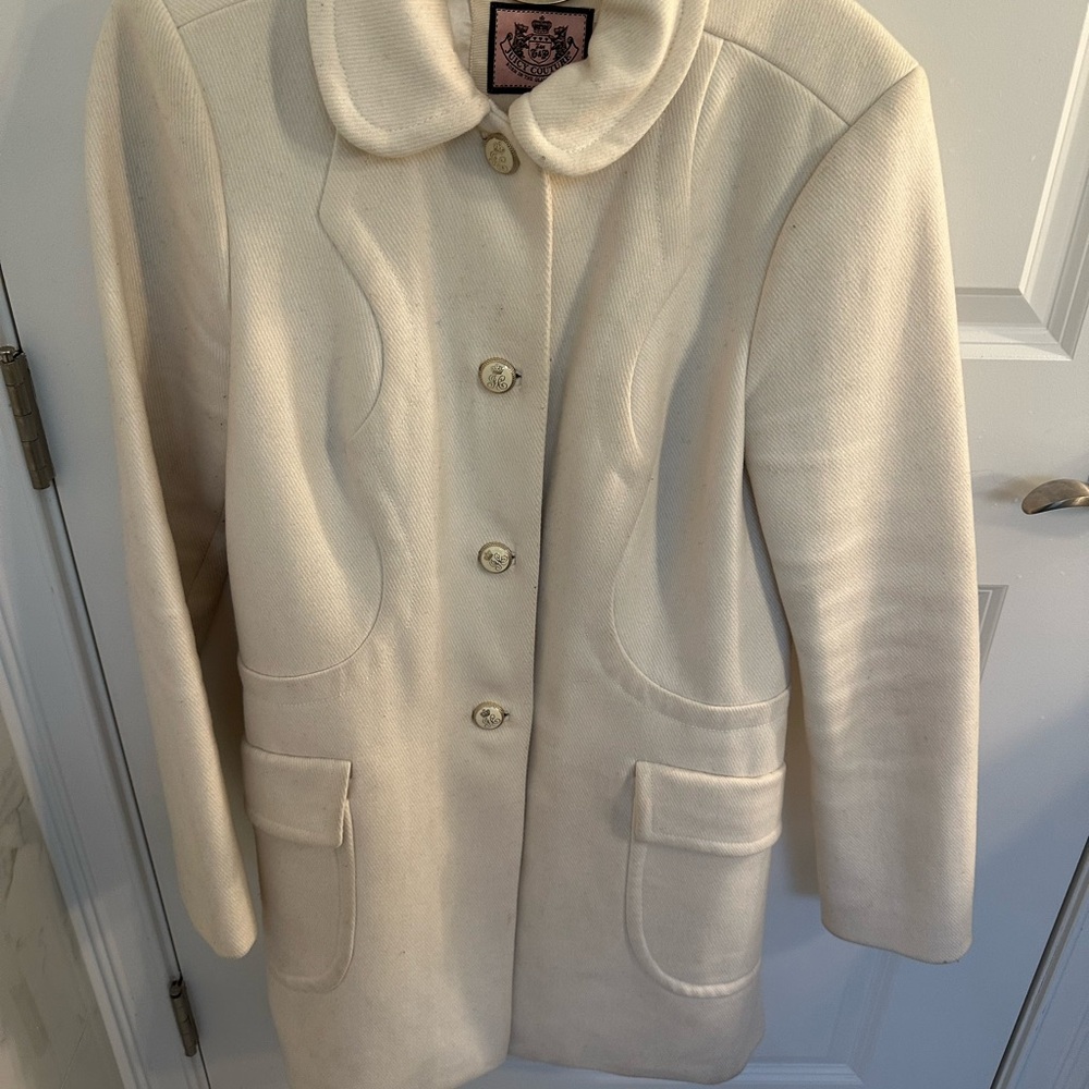 Juicy Couture Elegant Off-White Pea Coat
